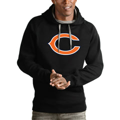 Chicago Bears Antigua Victory Pullover Hoodie Black | NFL