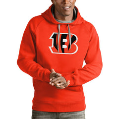 Cincinnati Bengals Antigua Logo Victory Pullover Hoodie Orange | NFL
