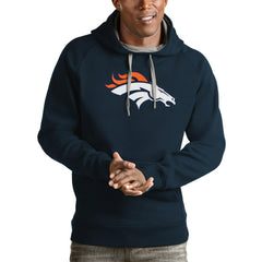 Denver Broncos Antigua Victory Pullover Hoodie Navy | NFL