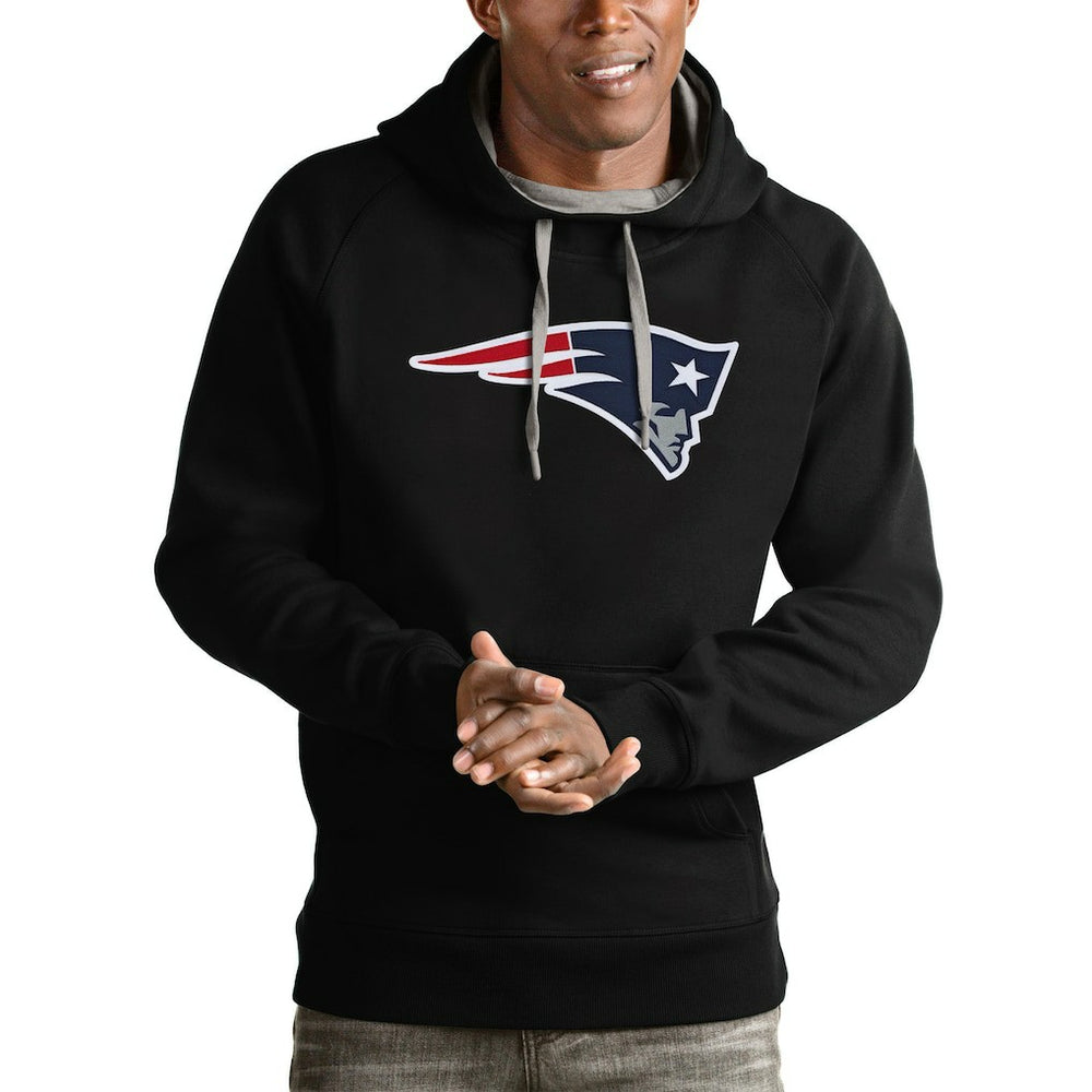 New England Patriots Antigua Victory Pullover Hoodie Black | NFL