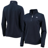 Dallas Cowboys Vineyard Vines Women's Shep Shirt Quarter-Zip Sweatshirt Navy | NFL