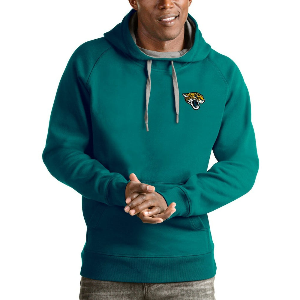 Jacksonville Jaguars Antigua Logo Victory Pullover Hoodie Teal | NFL