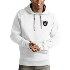Las Vegas Raiders Antigua Logo Victory Pullover Hoodie White | NFL