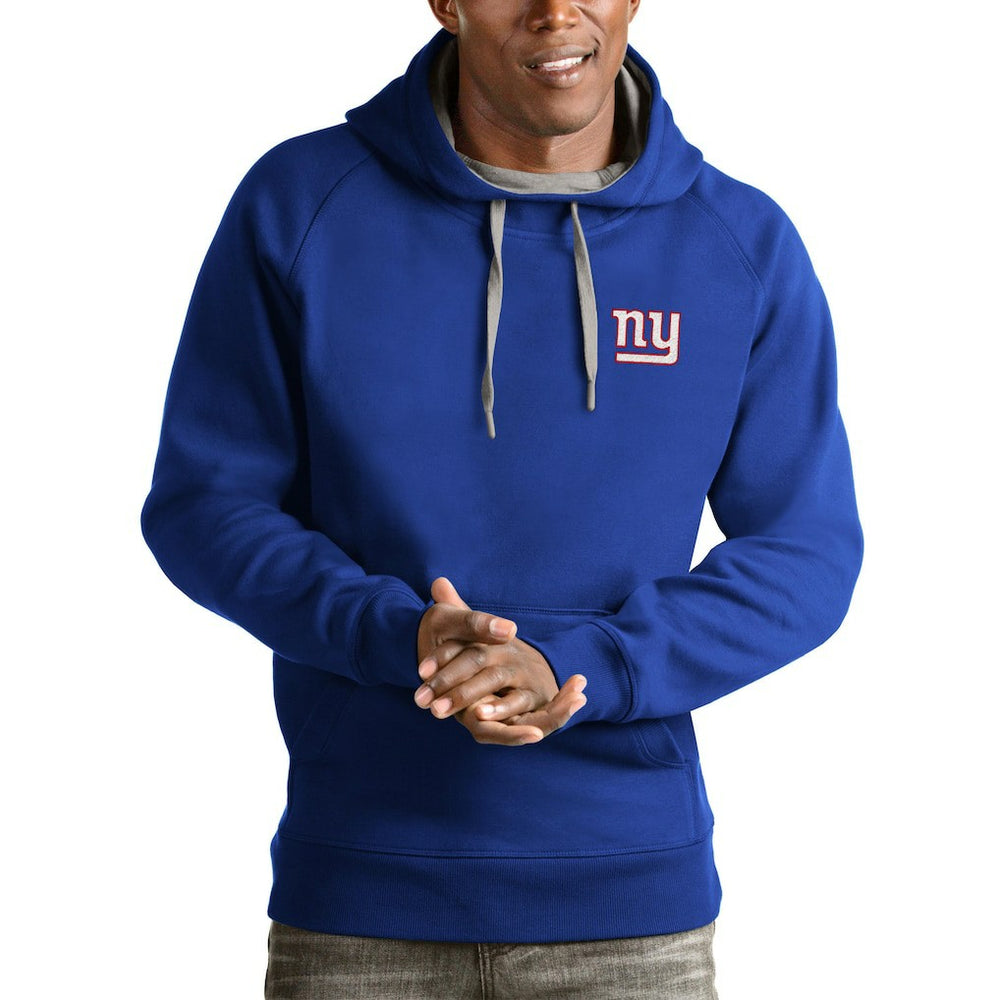 New York Giants Antigua Logo Victory Pullover Hoodie Royal | NFL