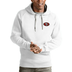 San Francisco 49ers Antigua Logo Victory Pullover Hoodie White | NFL