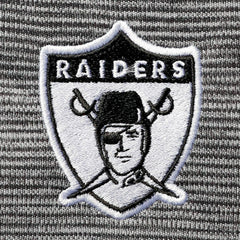 Las Vegas Raiders Antigua Throwback Cycle Quarter-Zip Jacket Black/Heathered Gray | NFL