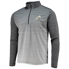 New Orleans Saints Antigua Throwback Cycle Quarter-Zip Jacket Black/Heathered Gray | NFL