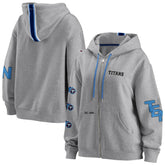 Tennessee Titans WEAR by Erin Andrews Women's Full-Zip Hoodie Gray | NFL