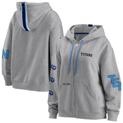 Tennessee Titans WEAR by Erin Andrews Women's Full-Zip Hoodie Gray | NFL