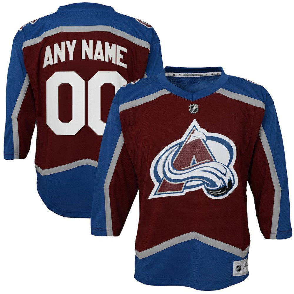 Colorado Avalanche Youth Home Custom Replica Jersey - Burgundy - NHL