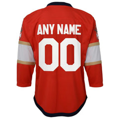 Florida Panthers Youth Home Replica Custom Jersey - Red - NHL