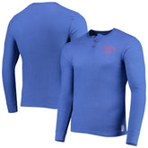 New England Patriots Junk Food Thermal Henley Long Sleeve T-Shirt Royal | NFL