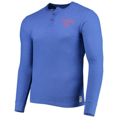 New England Patriots Junk Food Thermal Henley Long Sleeve T-Shirt Royal | NFL