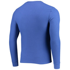 New England Patriots Junk Food Thermal Henley Long Sleeve T-Shirt Royal | NFL