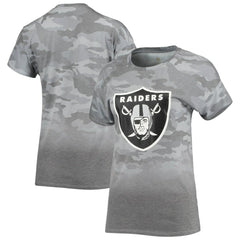 Las Vegas Raiders Juniors Beth Camo Dip-Dye T-Shirt Gray/Black | NFL