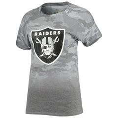 Las Vegas Raiders Juniors Beth Camo Dip-Dye T-Shirt Gray/Black | NFL