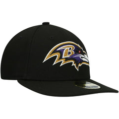 Baltimore Ravens New Era Omaha Low Profile 59FIFTY Fitted Hat Black | NFL