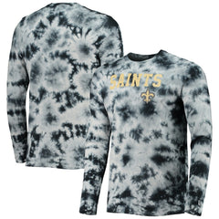 New Orleans Saints New Era Tie-Dye Long Sleeve T-Shirt Black | NFL