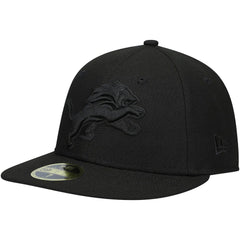 Detroit Lions New Era Black on Black Low Profile 59FIFTY II Fitted Hat Black | NFL