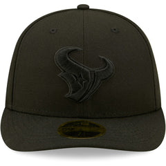 Houston Texans New Era Black on Black Low Profile 59FIFTY II Fitted Hat Black | NFL