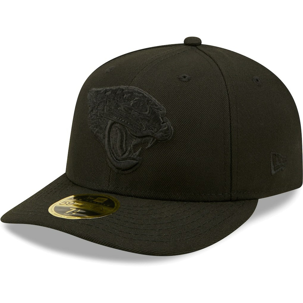 Jacksonville Jaguars New Era Black on Black Low Profile 59FIFTY II Fitted Hat Black | NFL