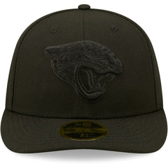 Jacksonville Jaguars New Era Black on Black Low Profile 59FIFTY II Fitted Hat Black | NFL