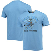 Dallas Mavericks Homage NBA x Grateful Dead Tri-Blend T-Shirt Blue - NBA