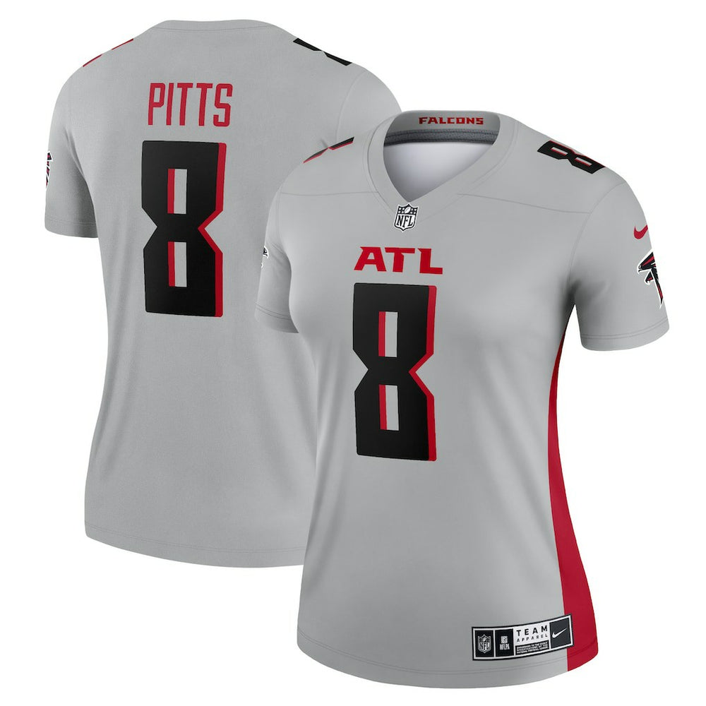 Kyle Pitts Sr. Atlanta Falcons Women's Inverted Legend Player Performance Top Gray | Nike for Sale