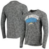 Los Angeles Chargers MSX by Michael Strahan Camo Performance Long Sleeve T-Shirt Black | NFL