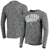 Las Vegas Raiders MSX by Michael Strahan Camo Performance Long Sleeve T-Shirt Black | NFL