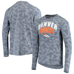Denver Broncos MSX by Michael Strahan Camo Performance Long Sleeve T-Shirt Navy | NFL