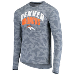 Denver Broncos MSX by Michael Strahan Camo Performance Long Sleeve T-Shirt Navy | NFL