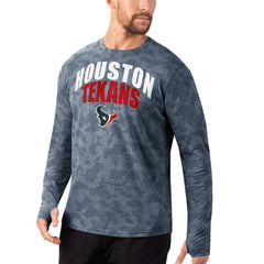 Houston Texans MSX by Michael Strahan Camo Performance Long Sleeve T-Shirt Navy | NFL
