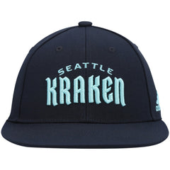 Seattle Kraken adidas Team Snapback Hat - Deep Sea Blue - NHL