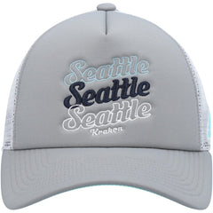 Seattle Kraken adidas Women's Foam Trucker Snapback Hat - Gray/White - NHL