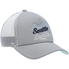 Seattle Kraken adidas Women's Foam Trucker Snapback Hat - Gray/White - NHL
