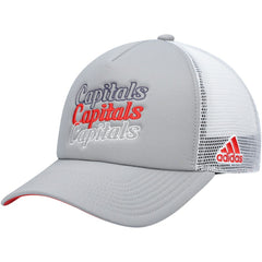 Washington Capitals adidas Women's Foam Trucker Snapback Hat - Gray/White - NHL