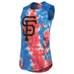 San Francisco Giants Majestic Threads Women's Tie-Dye Tri-Blend Muscle Tank Top - MLB