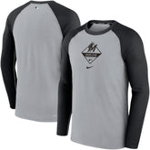 Miami Marlins Nike Game Authentic Collection Performance Raglan Long Sleeve T-Shirt - MLB