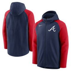 Atlanta Braves Nike Authentic Collection Performance Raglan Full-Zip Hoodie - MLB