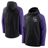 Colorado Rockies Nike Authentic Collection Performance Raglan Full-Zip Hoodie - MLB
