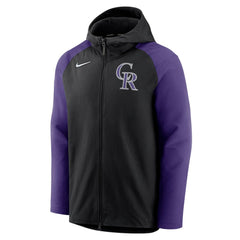 Colorado Rockies Nike Authentic Collection Performance Raglan Full-Zip Hoodie - MLB