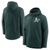 Athletics Nike Authentic Collection Performance Raglan Full-Zip Hoodie - MLB