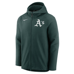 Athletics Nike Authentic Collection Performance Raglan Full-Zip Hoodie - MLB