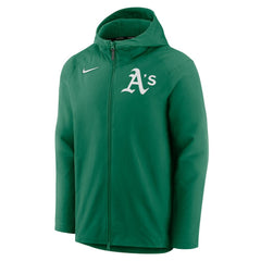 Athletics Nike Authentic Collection Performance Raglan Full-Zip Hoodie - MLB