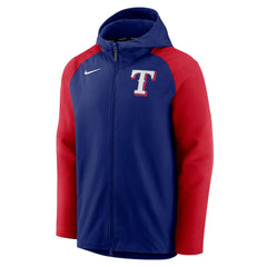 Texas Rangers Nike Authentic Collection Performance Raglan Full-Zip Hoodie - MLB