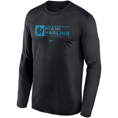 Miami Marlins Nike Authentic Collection Performance Long Sleeve T-Shirt - MLB