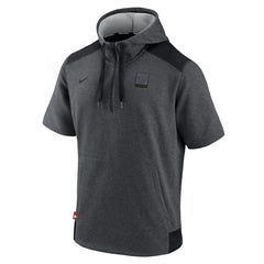 Washington Nationals Nike Authentic Collection Dry Flux Performance Quarter-Zip Short Sleeve Hoodie - MLB