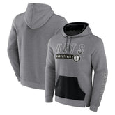 Brooklyn Nets Off The Bench Color Block Pullover Hoodie Heathered Gray - NBA