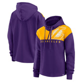 Los Angeles Lakers Women's Overslide Quarter-Zip Fleece Hoodie Purple - NBA